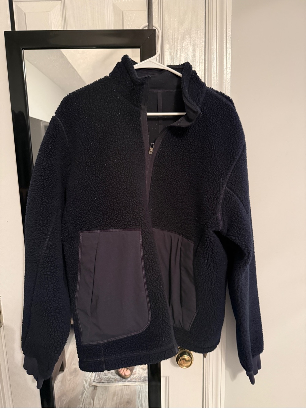 Men’s navy lululemon high pile full zip